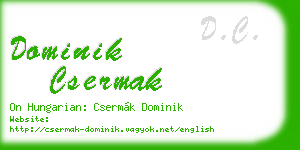 dominik csermak business card