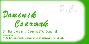 dominik csermak business card